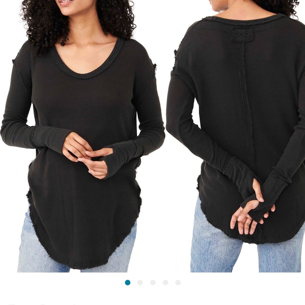 Free People Raw Edge Top